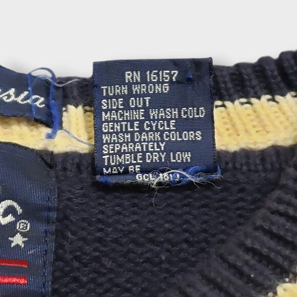 Vtg Salty Dog Gant Argyle Golf Pullover
 Sweater Sz XL Grandpa 90s Cosby Preppy - Picture 6 of 12